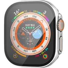 Renas Store Newface Apple Watch Ultra 49MM Legend Camlı Kasa Ekran Koruyucu - Gümüş
