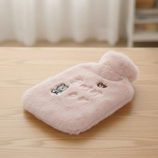 Renas Store Işıklı Ayıcıklı Figürlü Pembe Peluş Sıcak Su Torbası 1 Lt – Yumuşak Kılıf, Uzun Süre Sıcak Tutan Termal Su Torbası (5047)