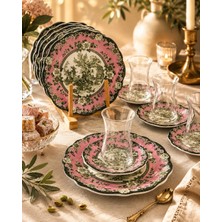 Onedekor 18 Parça 6 Kişilik Venora Pink Pasta Çay Saati Seti