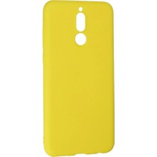Renas Store Newface Huawei Mate 10 Lite Kılıf Nano Içi Kadife Silikon - Sarı