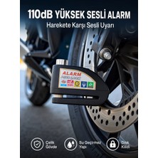 Valor Yüksek Sesli 110DB Çelik Disk Kilidi Su Geçirmez Yeni Nesil