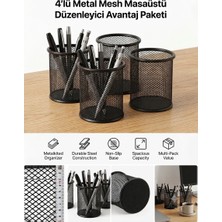 Yaprak Metal File Kalemlik Siyah Renk 4'lü Avantaj Paketi