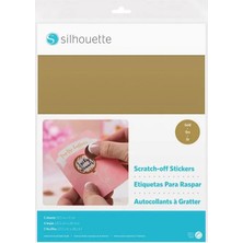 Silhouette Altın Renkli Kazıma Etiketi Kağıt (5 Adet)