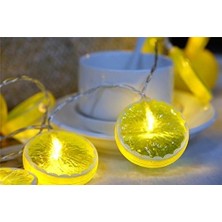 Renas Store 2m 10 LED Pilli 2 Kademeli Limon LED Işık MZ-304