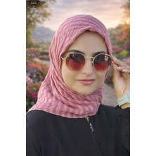 ALDAIYR Jakarlı Pamuk Caz Eşarp 120X120 Pamuk