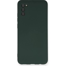Renas Store Samsung Galaxy A03S Kılıf Nano Içi Kadife Silikon - Koyu Yeşil
