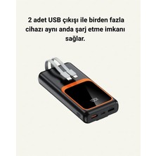 Astraltech Taşınabilir Şarj Cihazı 20000 Mah | 22.5W Hızlı Şarj + Dijital Ekran + Kablo Dahil