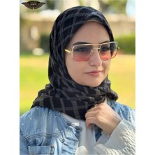 ALDAIYR Jakarlı Pamuk Caz Eşarp 120X120 Pamuk Ikinci Desen