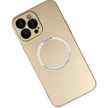 Renas Store Newface Iphone 14 Pro Max Kılıf Jack Magneticsafe Lens Silikon - Gold