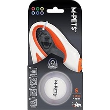 Renas Store -Pets Flash Ledli Otomatik Gezdirme Şerit 3mt/orange
