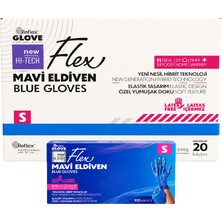 Reflex Flex Eldiven Tek Kullanımlık Tpe Pudrasız Mavi Eldiven 100'LÜ Kutu x 20