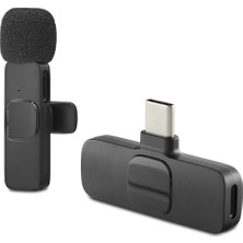 Renas Store Kablosuz Yaka Mikrofonu Type-C Siyah HDX2783