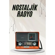 Astraltech Saatli Fenerli Bluetooth Nostaljik Radyo Aux Sd USB Girişli Bluetooth Hoparlör