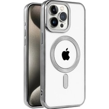 Renas Store Apple iPhone 15 Pro Max Kılıf Kronos Magsafe Kapak - Titanyum Gri