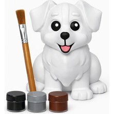 Rüya Sepeti Kendin Boya Sevimli Köpek 3D Figür Boyama Seti - Hobi Kiti (Boya ve Fırça Dahil)