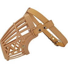 Renas Store Karamel Plastik Köpek Ağızlığı 10,5 Cm-27 cm Bej Medium