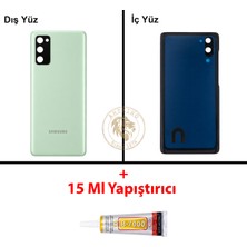 Arsking Samsung S20 Fe Nane Yeşili Arka Pil Kapağı Batarya Kapağı Lazer Kesim + B-7000 Yapıştırıcı