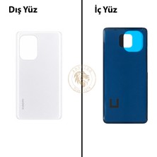 Arsking Xiaomi Mi 11 Bulut Beyazı Arka Pil Kapağı Batarya Kapağı Lazer Kesim Back Cover