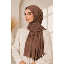 Wearflawless Geçmeli Hazır Pratik Penye Şal, Iç Göstermeyen Tesettür Şal, Kaymaz Günlük Kullanım Için Şal