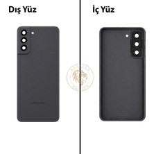 Arsking Samsung S21 Fe Grafit Arka Pil Kapağı Batarya Kapağı Lazer Kesim Back Cover