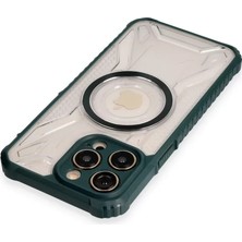 Renas Store Newface Iphone 12 Pro Kılıf Prag Magneticsafe Kapak - Koyu Yeşil