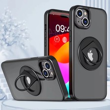Renas Store Ally iPhone 15 Plus Için Magsafe Uyumlu Yüzük Standlı Manyetik Silikon KILIF-(5775)