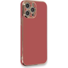 Renas Store Apple iPhone 12 Pro Max Kılıf Volet Silikon - Kırmızı