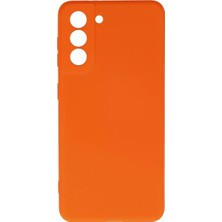 Renas Store Samsung Galaxy S21 Kılıf Nano Içi Kadife Silikon - Turuncu