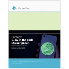 Silhouette Yazdırılabilir Karanlıkta Parlayan Etiket Sticker Kağıt (2 Adet)