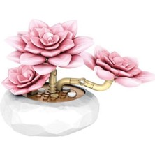 Renas Store P655064 Pembe Nilüfer Sukulent Model 82 Parça Block Oyuncak