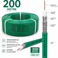Veel 200 Metre Rg6 U4 Css Caa Kablo Full Hd 4 K