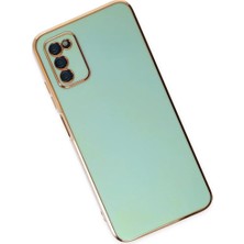 Renas Store Newface Samsung Galaxy A03S Kılıf Volet Silikon - Açık Yeşil