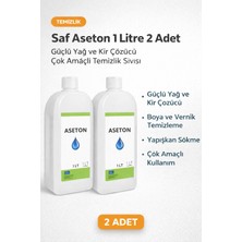 Bezos Saf Aseton 1 Litre 2 Adet Güçlü Yağ ve Kir Çözücü Çok Amaçlı Temizlik Sıvısı