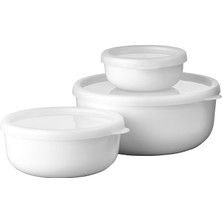 Mepal Lumina Saklama Kutusu, 3 Parçalı Set, Buzdolabı, Derin Dondurucu, Buharlı Pişirme ve Mikrodalg
