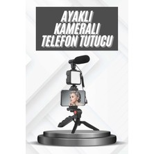 Valor Telefon Tutucu Mikrofonlu Işıklı Youtuber Video Kayıt