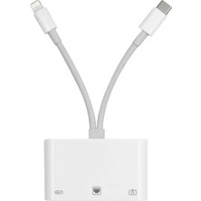 Renas Store ZR814 Lightning Type-C Ethernet Camera Adaptör