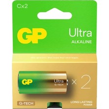 Renas Store Gp Batteries G-Tech Ultra Alkalin Orta (C Boy) 1.5V Pil