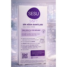 Bezos Sesu Soft Sir Ağda Bantları 32 Adet Vegan Formula Tüm Vücut ve Yüz Için Soğuk Ağda Bandı