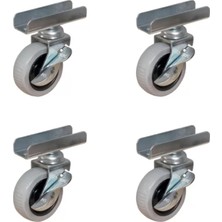 Renas Store Furç Uzun-Sunta Bilyalı Teker (Frenli) - 20X50 - Gri - 18MM HKS185 - 4 Adet