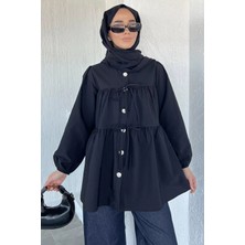 Julude Gülseli Bağcık Detaylı Tesettür Tunik P-00021788