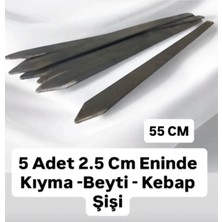 Yılmaz Nargile Adana Kıyma Kebap Beyti Şişi 5 Adet En 2.5 cm ,kıyma Şiş Beyti Silme, Adana Kebap Şişi