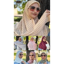 ALDAIYR 7 Jakarlı Pamuk Caz Eşarp 120X120 Pamuk