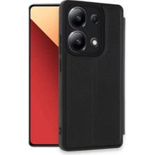 Renas Store Xiaomi Redmi Note 13 4g Kılıf Flip Cover - Siyah