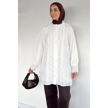 Julude Ön Düğmeli Fistolu Tesettür Gömlek Tunik P-00021944