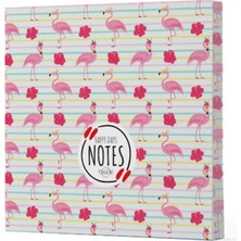 Renas Store Flamingo 2 - Çizgisiz Yan Boyamalı Defter