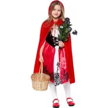Renas Store Üreticiniz Kırmızı Başlıklı Kız Şapkalı Pelerin 90 cm
