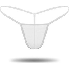 Renas Store Beyaz Transparan Tül String Tanga TM0368