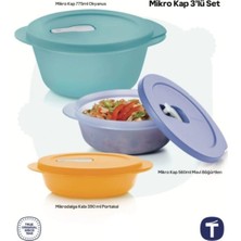 Tupperware Mikro Kap 3 Lü Set Mavi