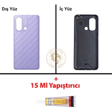Arsking Xiaomi Redmi 12C Lavanta Moru Arka Pil Kapağı Batarya Kapağı Lazer Kesim + B-7000 Yapıştırıcı