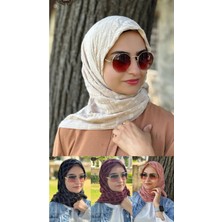 ALDAIYR 4 Jakarlı Pamuk Caz Eşarp 120X120 Pamuk Ikinci Desen